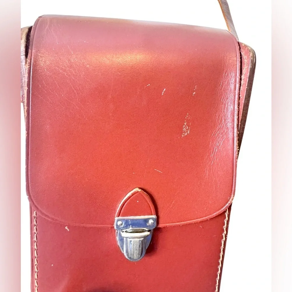 Vintage Homa Leather Camera Bag, Crossbody Purse, English Leather, Brown